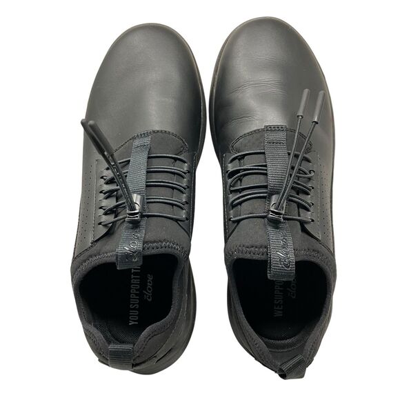 Clove Sneakers Mens 9 Black Healthcare Nurse Comfort Fluid/Slip Resistant New - Picture 7 of 9